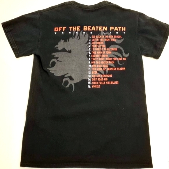 Justin Moore Concert Tee Shirt Size Small "Off The Beaten Path" #B84 - Picture 4 of 8